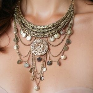 Elegant Gold Statement Necklace